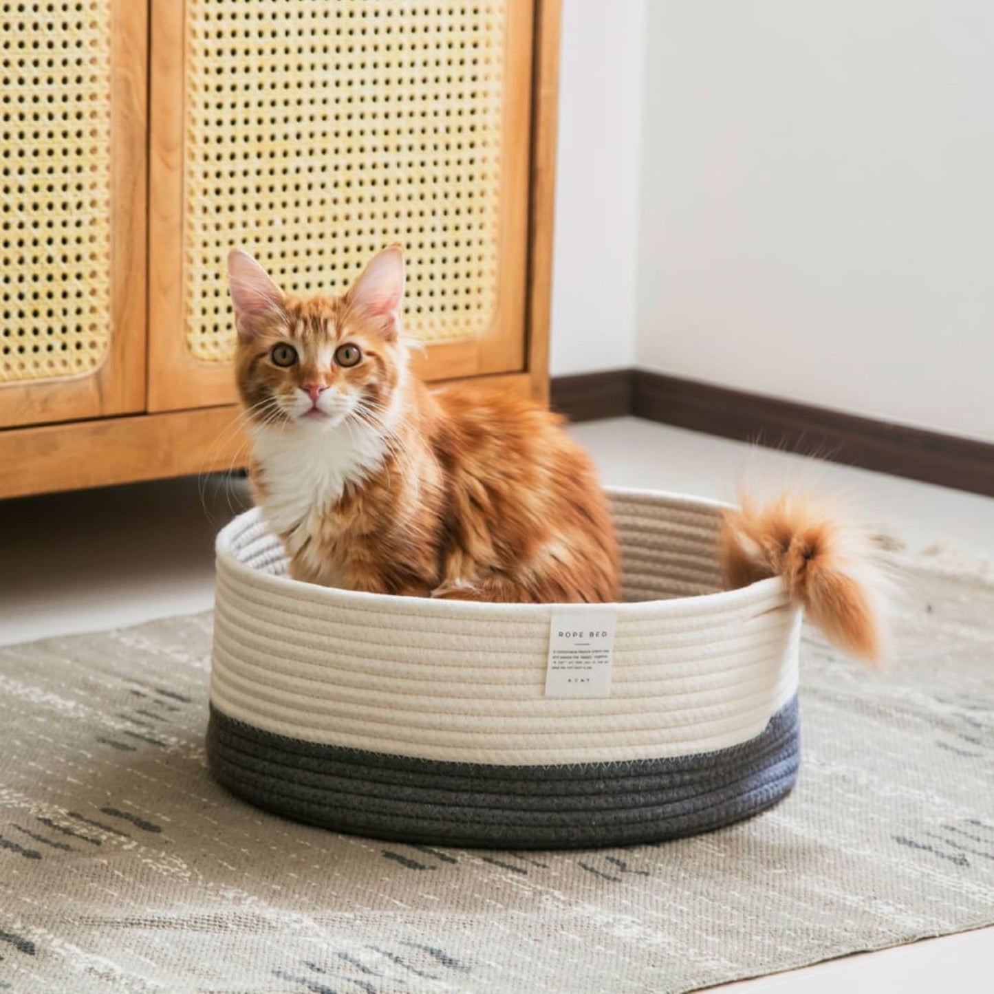 【&CAT】Two tone Rope Bed